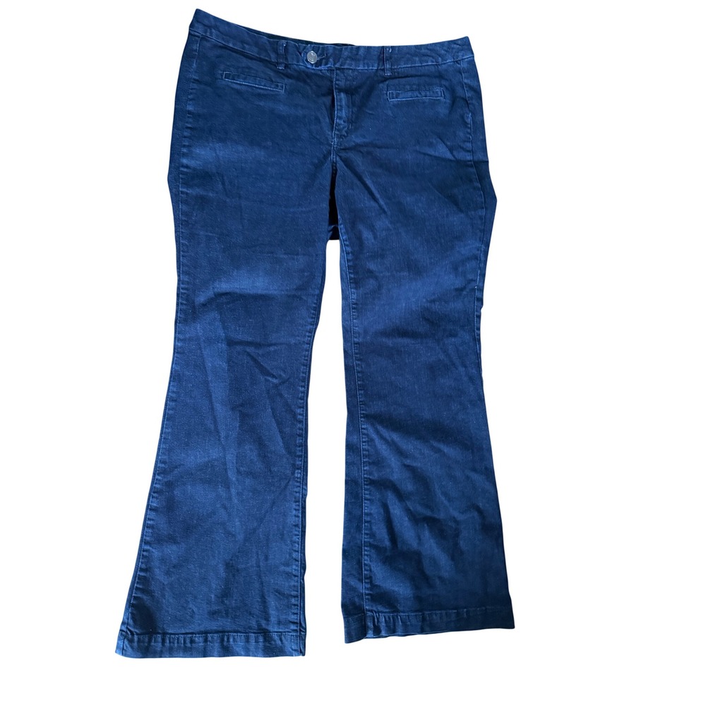 Lane Bryant Genius Fit Flare Jeans Dark Wash Blue Plus Size 20 Stretch Denim